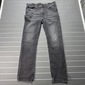 Levis 511 Slim Fit Jeans Mens 38x32 Faded Black WaterLess Denim 04511-3096